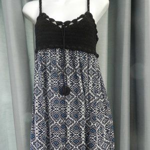 Crochet top boho mini dress by Trendy Collection